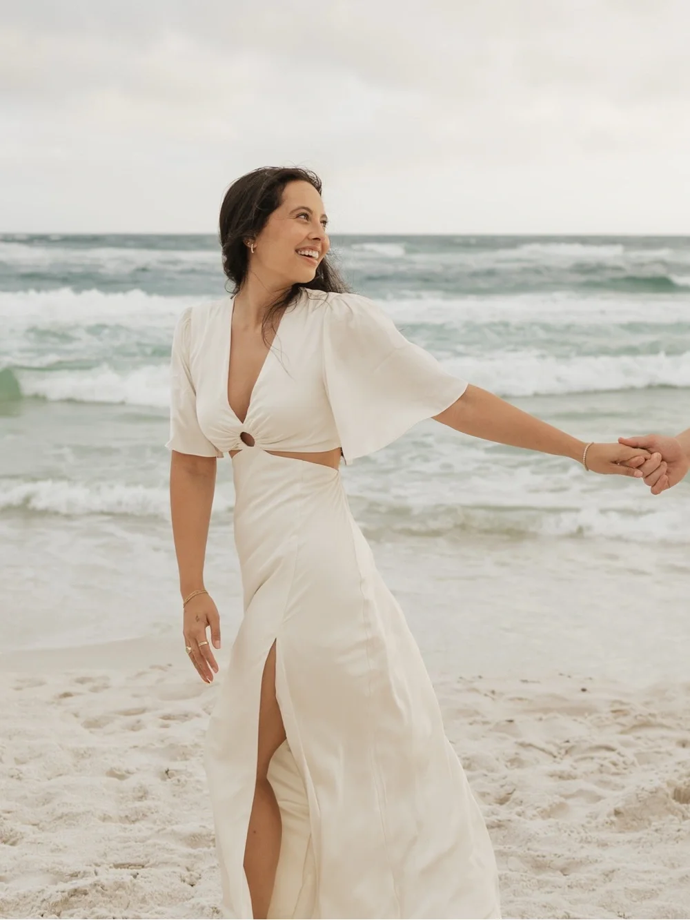 Abercrombie & Fitch White Silk Dress